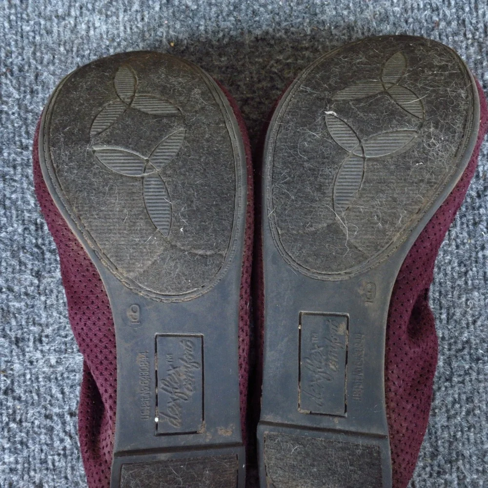 Dexflex Comfort Caroline String Tie Women Ballet Flat 9 Professional Burgundy